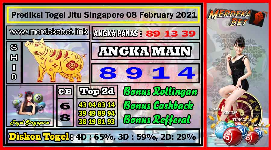 Prediksi Togel Jitu Singapore Senin 08 February 2021